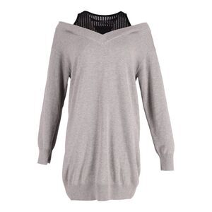 Alexander Wang Bi-Layer Sweater Dress in Grey Cotton